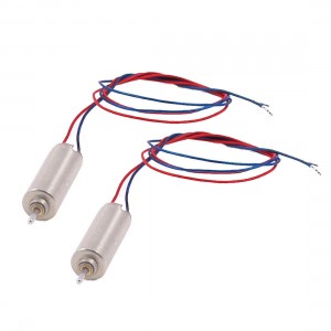2 Pcs DC 3.7V 6mm x 12mm Cylinder Mini Coreless Motor for Model Aircraft Toy