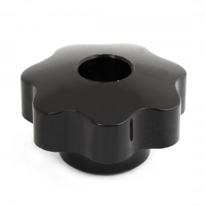 8mm Female Thread Black Plastic 50mm Diameter Star Clamping Screw Knob