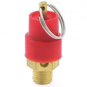 Air Compressor Gold Tone 9.7mm Male Thread Safety Pressure Relief Valve