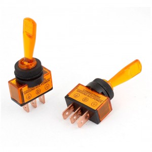 2 Pcs Soldering Type Rocker Action SPDT On/Off/On 3 Pin Toggle Switch