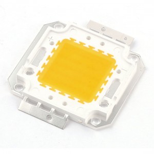 47 x 40mm 50W 90LM 6000K Pure White Square Ceramic COB LED Light Yellow