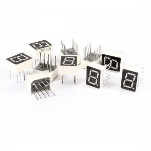 10 Pcs 13mm x 10mm Common Anode 1 Bits DIP Digital Tube 0.39" Display Red LED