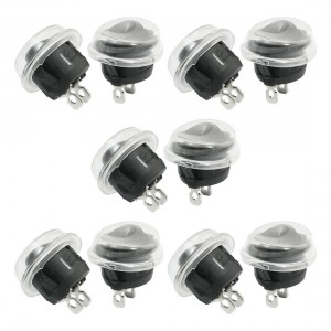 10 Pcs SPST Waterproof 2Pin Solder Snap in Rocker Switch 6A/4A 250VAC 10A 125VAC