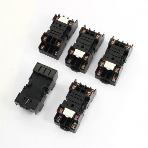 5PCS Replaceable 8 Ends 35mm DIN Rail PYF08.5A Relay Socket Base Holder