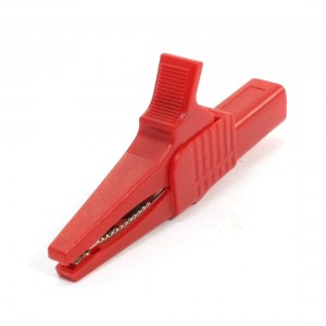 1000V 32A Red Plastic Covered Metal Alligator Clip for Multimeter
