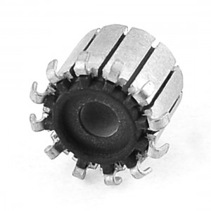 12mm OD 10mm Height 12 Tooth Silver Tone Mounted Armature Commutator