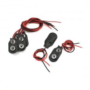 Guitar Pickup Power 18cm Cable 9V Batteries Clip Connector Holder 6Pcs