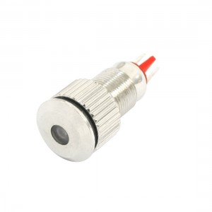 8mm Panel Mounting Red LED Indicator Light Pilot Signal Lamp DC 24V