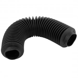 5cm x 50cm Round Flexible Tube Machine Tool Ball Screw Cover Black