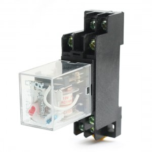 AC110V 5A Coil 8-Pin DPDT Red LED Light General Purpose Power Relay w Socket