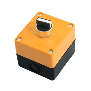 600V 10A DPST 3 Position Rotary Switch w Plastic Control Box Orange Black