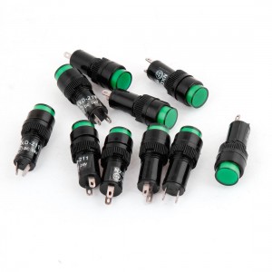 10 Pcs NXD-211 Energy Saving Green LED Indicator Signal Light DC 24V