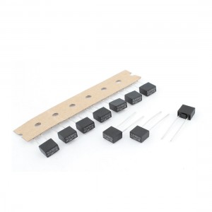 10 Pcs 250V 6.3A DIP Mount Slow Blow Type Square Micro Fuses 7.5x8x4mm