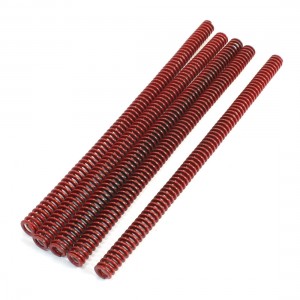 15mm x 8.5mm x 300mm US Standard Red Chromium Alloy Compression Spring 5 Pcs