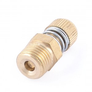 Gold Tone Spring Loaded 1/4"PT Male Thread Brass Pneumatic Air Exhaust Muffler