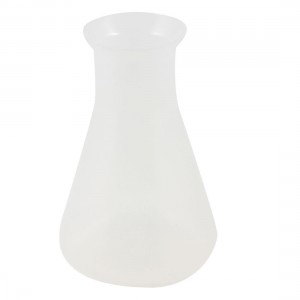 250ml Clear White Laboratory Chemical Plastic Conical Flask Bottle