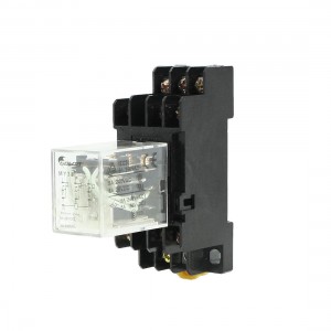 DC 12V Coil 3PDT 11 Pins Electromagnetic Power Relay 5A 250VAC/28VDC w Base