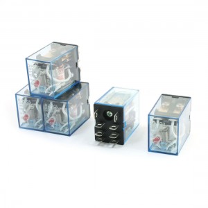 5pcs Red LED Indicator Light AC 220/240V Power Relay DPDT 2NO 2NC HH62P