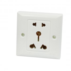 3 Pin AU 2 Pin US EU Socket White Square Wall Outlet Plate AC 250V 16A