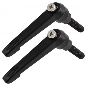 2 Pcs 8mm Dia Male Thread Metal Machine Fixing Adjustable Handle