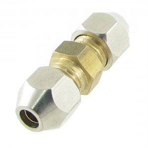 4mm Air Tube Brass Metal Pneumatic Compression Fitting Connector Coupler