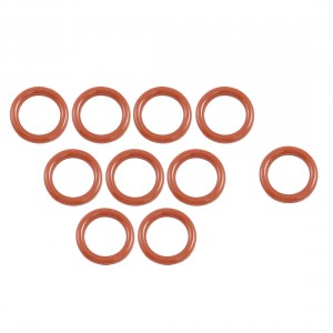 10 Pcs 16mm OD 2.5mm Thickness Dark Red Silicone O Ring Oil Seal Gasket