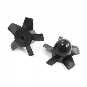 2Pcs 20mm Hub Thickness 68mm 5 Blades Ducted Fan Propeller Black