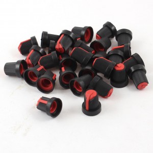 10Pcs Red Nonslip Grip Potentiometer Rotary Control Knobs Caps 6mm Dia Hole