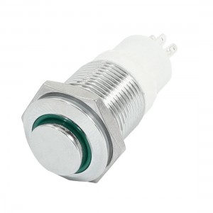 Green Pilot Lamp SPDT 5-Pin Solder Momentary Actuator Push Button Switch 6V 3A