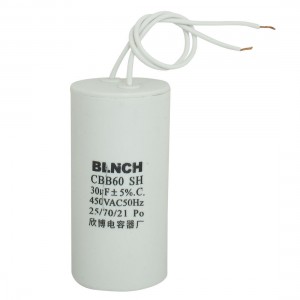 CBB60 AC 450V 30uF Cylinder Shape Non Polar Motor Capacitor