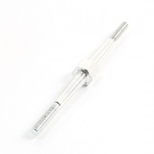 Dual Ends 3mm Dia Thread Adjustable Aluminium Push Rod 60 x 6.5mm