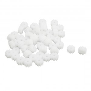 50Pcs 8mm x 2mm 0.5 Modulus Plastic Motor Main Shaft Axle Gear for RC Model Toy