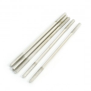 5pcs Two Way 2mm Thread Dia Steel Main Blade Linkage Rod 55mm Length