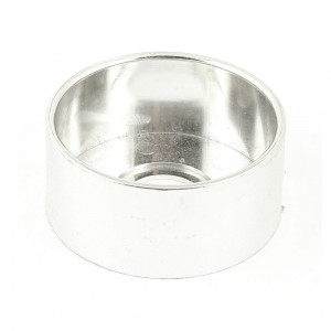 22mm Cutout Push Button Switch Round Safeguard Cover Silver Tone 67x30mm