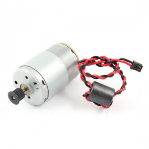 24V 7800RPM 2 Wired Connector DC Geared Motor for Printer Machine