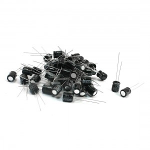 50 Pcs 6.5 x 8mm Radial Lead Aluminum Electrolytic Capacitor 16V 220uF