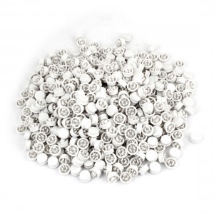1000 PCS White Plastic Round Tactile Push Switch Keycaps Key Caps