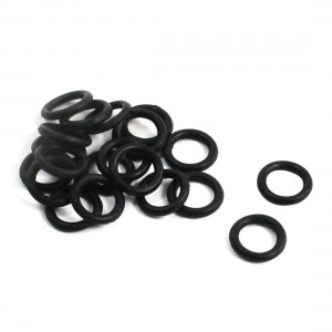 20pcs Round Cross 7mm Outer Dia 1mm Rubber Sealing Oil Filter O Rings