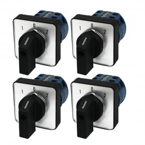 4pcs Rotary Selector 3 Position 8 Terminal Changeover Combination Switch