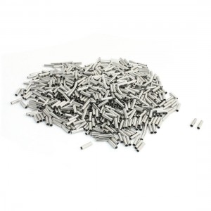 1050Pcs Crimping Type Non-insulated Tin Plated Pipe Bare Terminal for 14AWG Wire