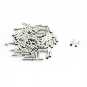 14AWG Electric Cable Wire EN2508 Crimp Connector Tubular Bare Terminal 100 Pcs