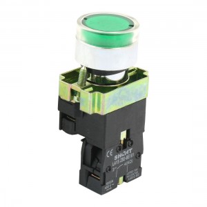 Green Indicator NO SPST Momentary Push Button Switch 10/6A 400VAC