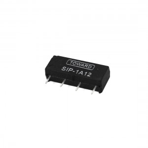 DC 12V Open Style 4 Pin SIP-1A12 4-Pin Dry Reed Relay Black