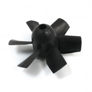 Black Plastic 6 Blades Ducted Fan Blade 3.5" 89mm for RC Aircraft
