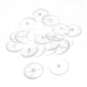 20 Pcs White Plastic Hollow Out Gears 21mm Dia FOR RC Model