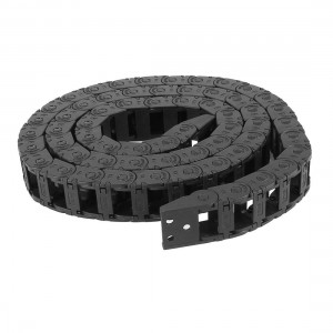 106cm Length Plastic Towline Drag Chain Black 10mm x 15mm Machine Tool