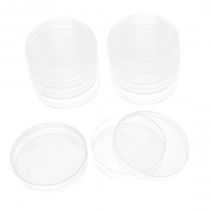 70mm x 15mm Polystyrene Sterilized Culture Petri Dishes Clear 10 Pcs