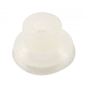 34mm x 19mm Silicone Waterproof Clear White Bellows Vacuum Suction Cup Sucker