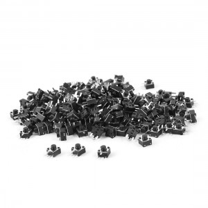200 Pcs PCB Mounted Momentary 3-pin Tact Pushbutton Switch 4.5x4.5x4.3mm