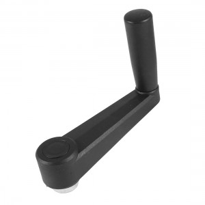 14mm x 14mm Mounted Hole Black Plastic Lever Machinery Adjustable Handle